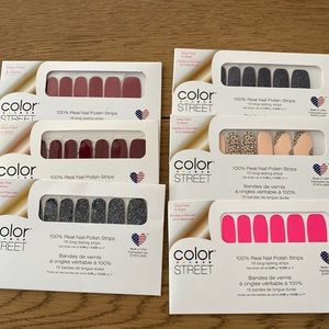 6 packs of Color Street Nail Polish Strips
